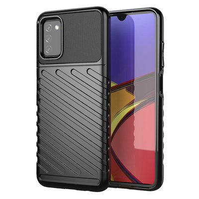 Husa Thunder Flexible Tough Rugged Cover TPU pentru Samsung Galaxy A03s Negru