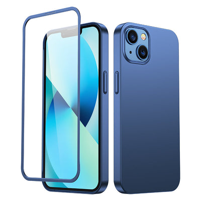 Folie Joyroom 360 Full Husa Front And Husa pentru iPhone 13 + sticla protectie Albastru Albastru)