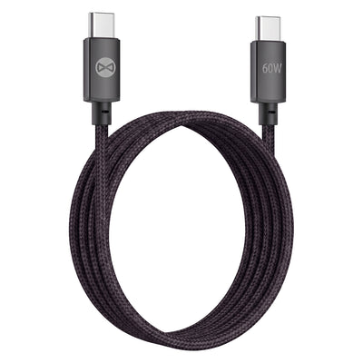 Cablu Forever Vibe Usb-c - Usb-c 1,0 M 60W Gri inchis