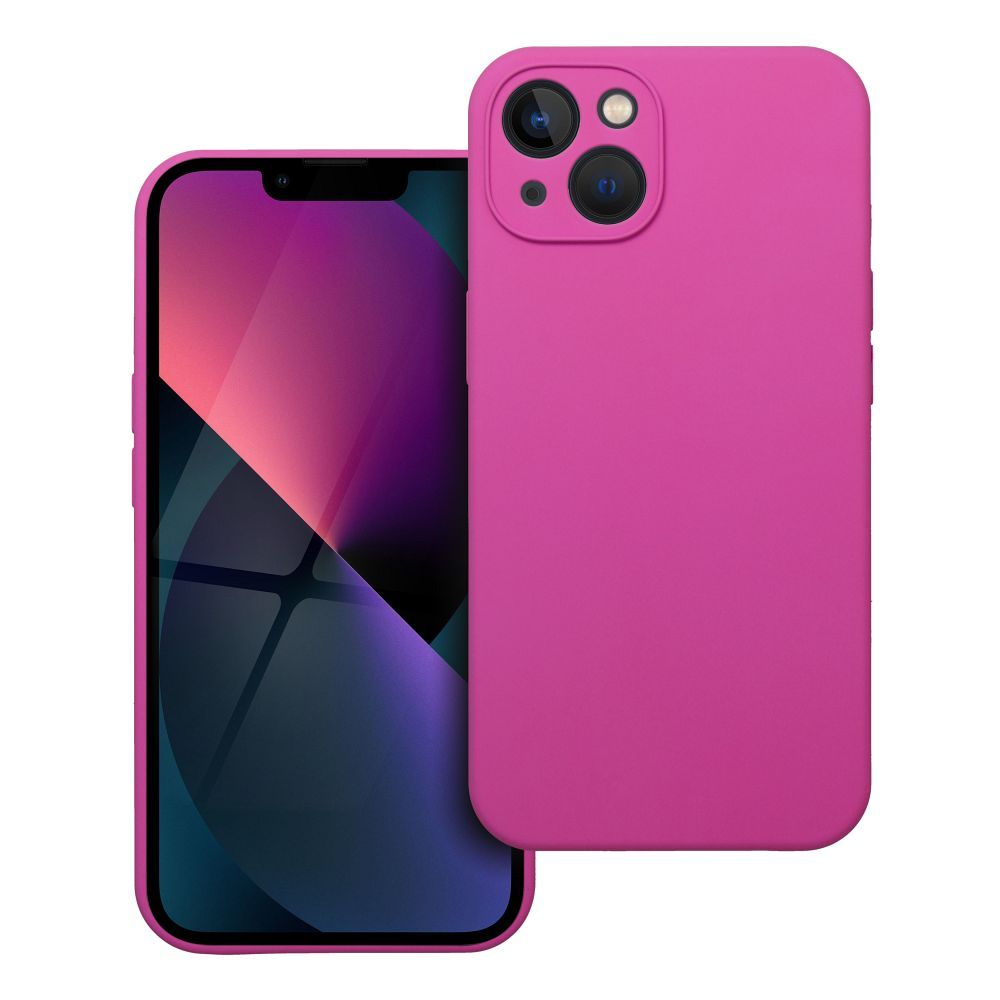 Husa pentru iPhone 13 Silicone 2mm (Camera Protection) Roz