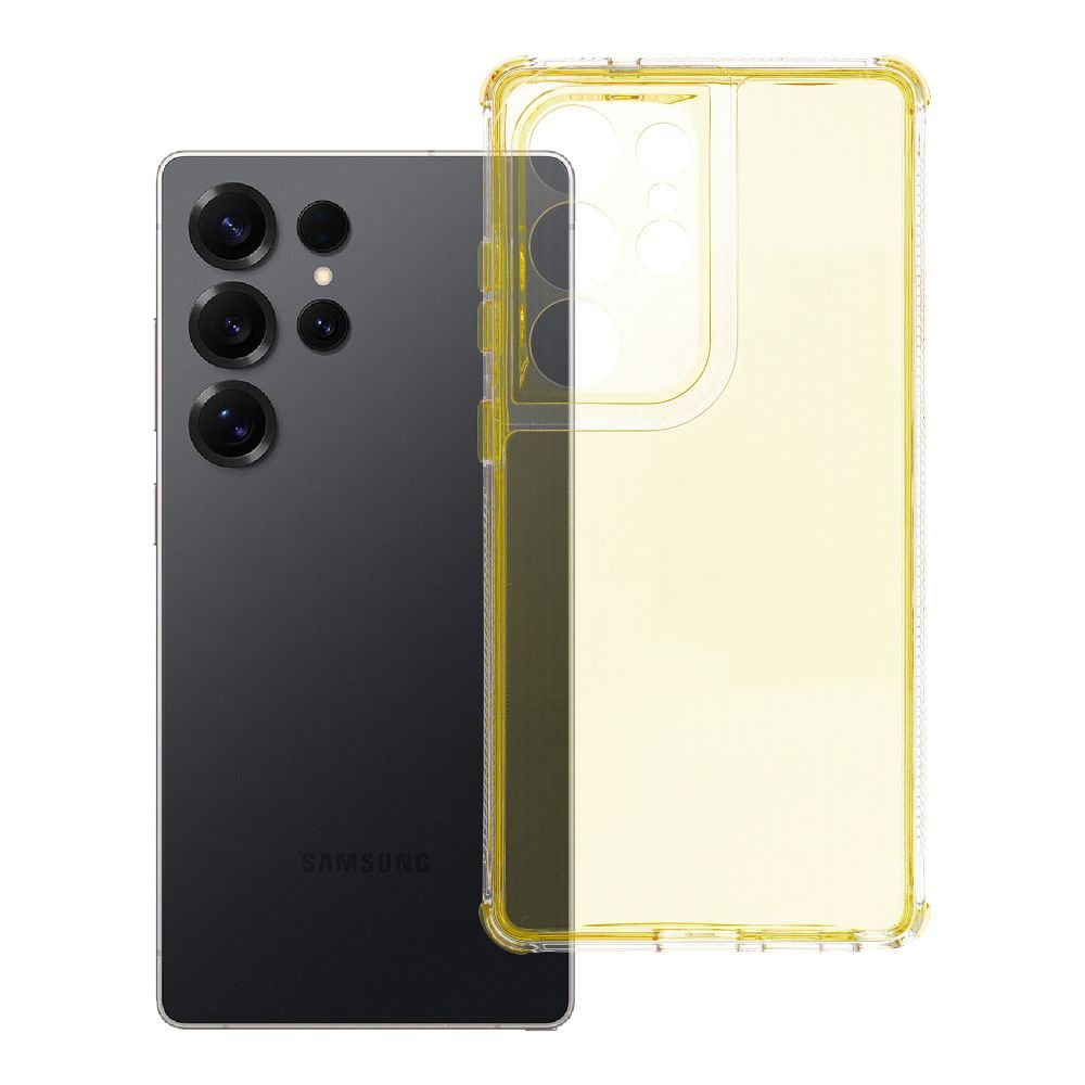 Husa Matrix Transparent pentru Samsung S25 Ultra Galben