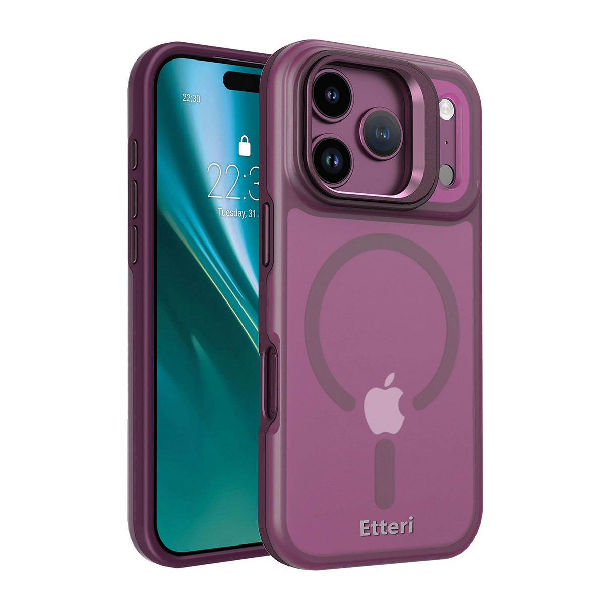 Husa Etteri Morning Fog pentru iPhone 17 Pro Max / 18 Pro Max Cherry inchis