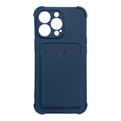 Husa Card Armor Pouch Cover pentru iPhone 13 Mini Card Wallet Silicone Air Bag Armor Bleumarin