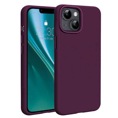 Husa Etteri Silicone Mag pentru iPhone 13 6,1" Cherry inchis