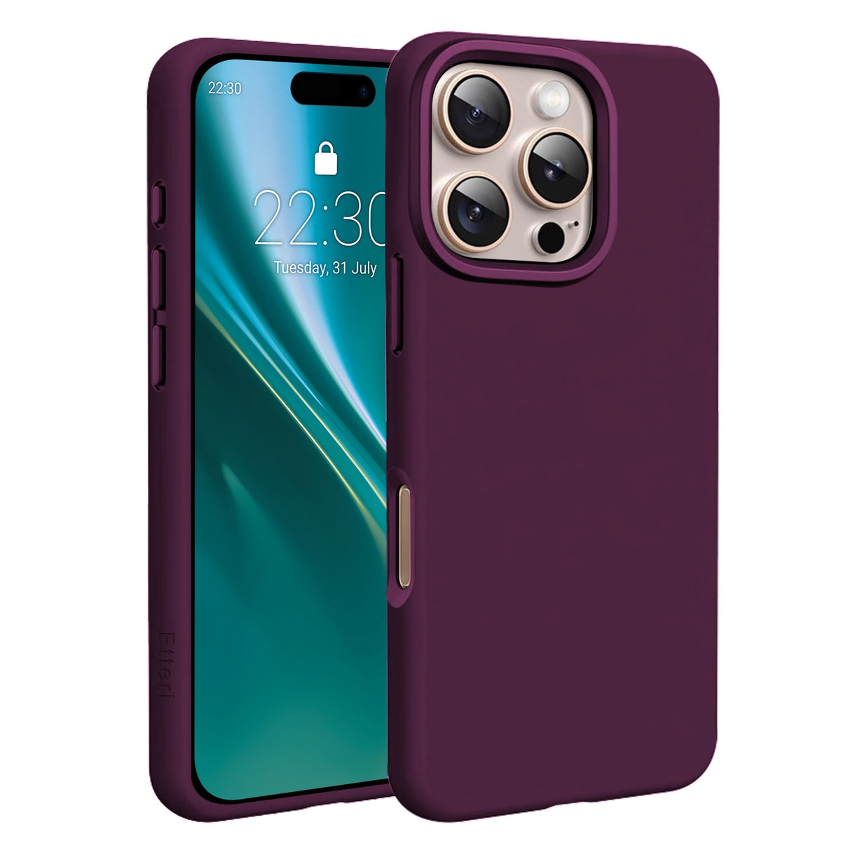 Husa Etteri Silicone Mag pentru iPhone 16 Pro 6,3" Cherry inchis