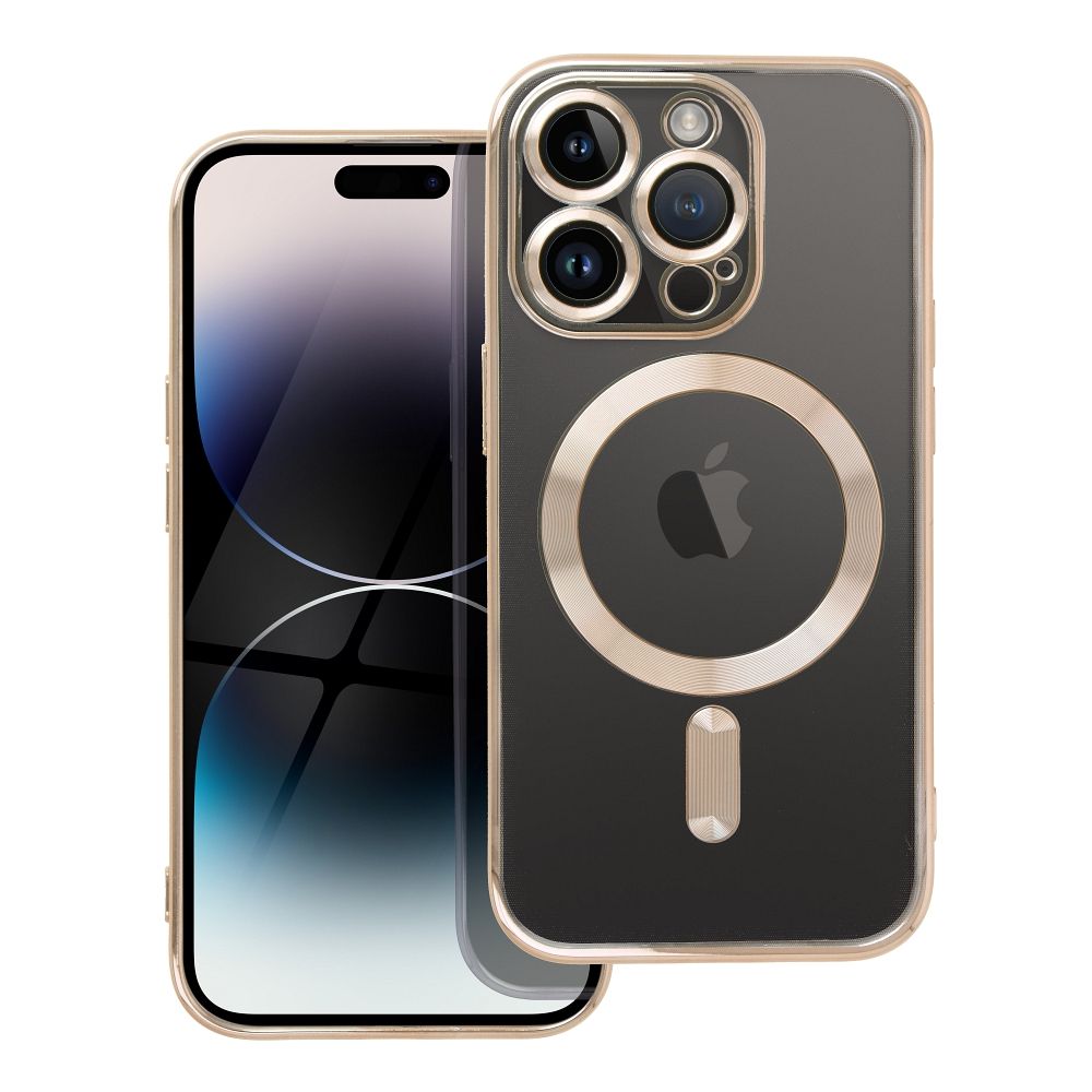 Husa Electro Mag pentru iPhone 14 PRO Compatible cu Magsafe Auriu