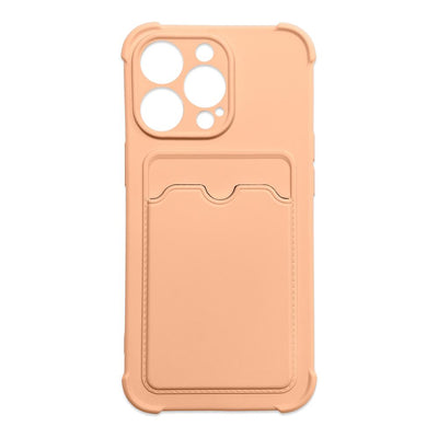 Husa Card Armor Pouch Cover pentru Samsung Galaxy A22 4G Card Wallet Silicone Armor Cover Air Bag Roz
