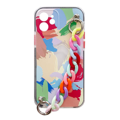 Husa Color Chain Gel Flexible Elastic Cover cu A Chain Pendant pentru Xiaomi Redmi Note 10 / Redmi Note 10S Multicolour 