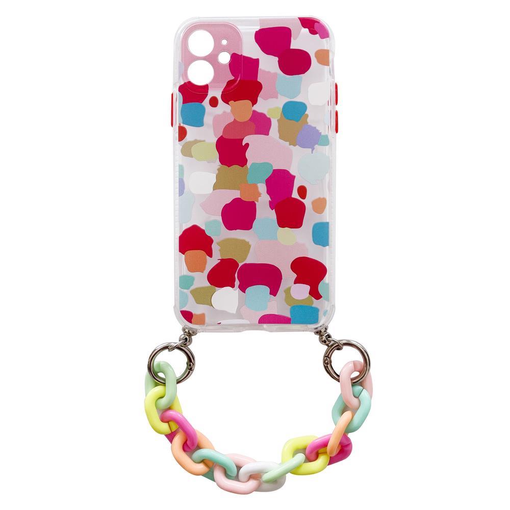 Husa Color Chain Gel Flexible Elastic Cover cu A Chain Pendant pentru Xiaomi Redmi Note 10 5G Multicolour (2)