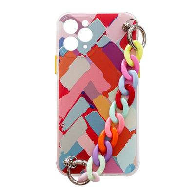 Husa Color Chain Gel Flexible Elastic Cover cu A Chain Pendant pentru Xiaomi Redmi Note 10 5G Multicolour (3)