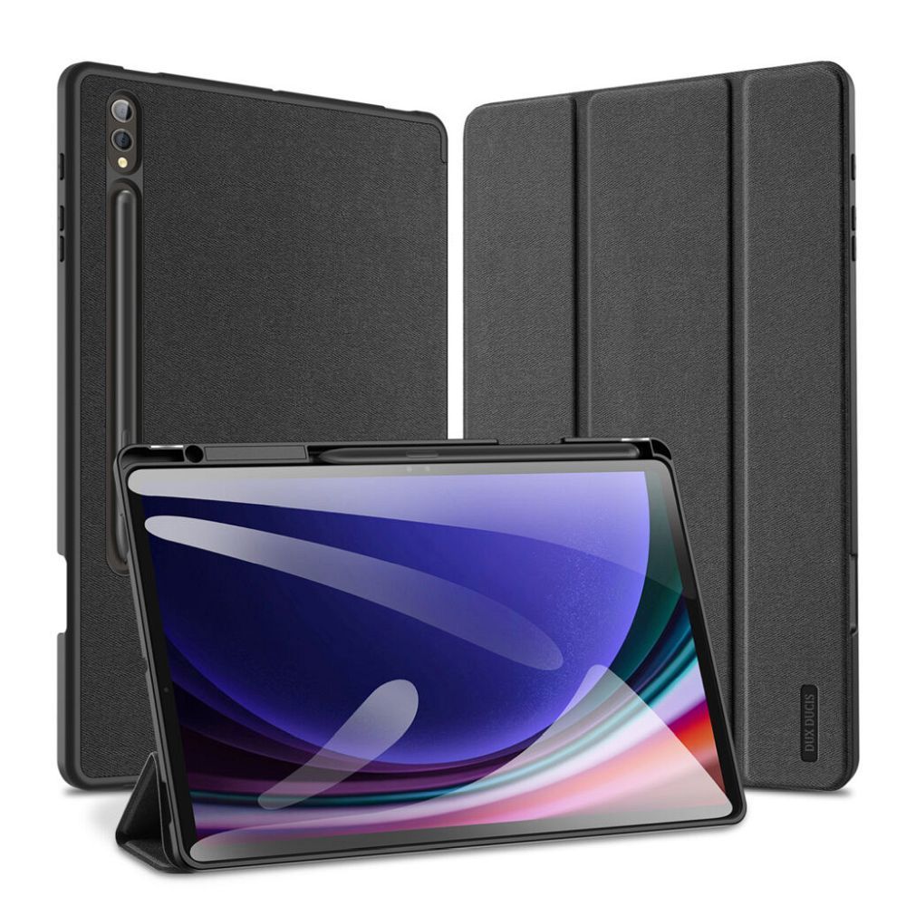 Husa DUX Ducis Domo Foldable cu Pencil Storage pentru Samsung Tab S10 Plus/S9 Plus/S9fe Plus Negru