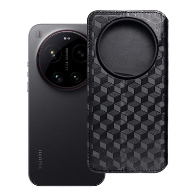 Husa Cubic Book Flip pentru Xiaomi 17 Ultra Negru