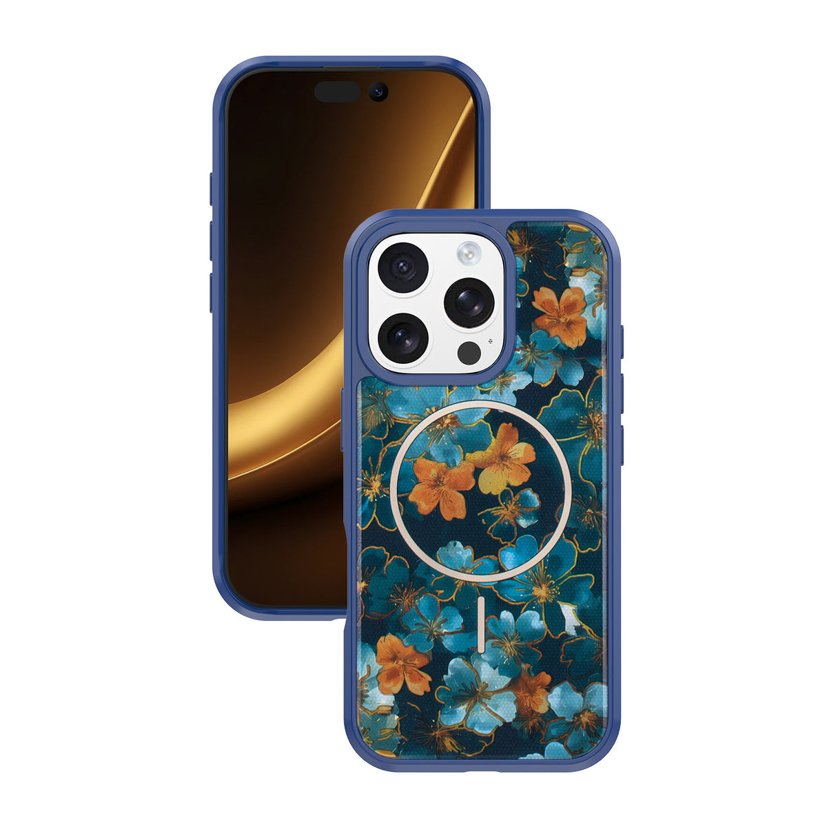 Husa Golden Autumn pentru iPhone 16 Pro Max 6,9" Albastru inchis