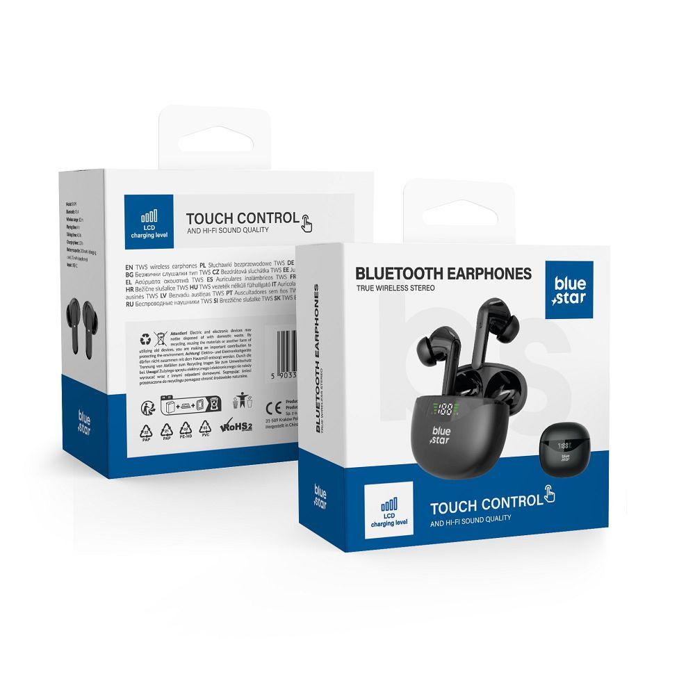 Casti Albastru Star Wireless T60 TWS Negru