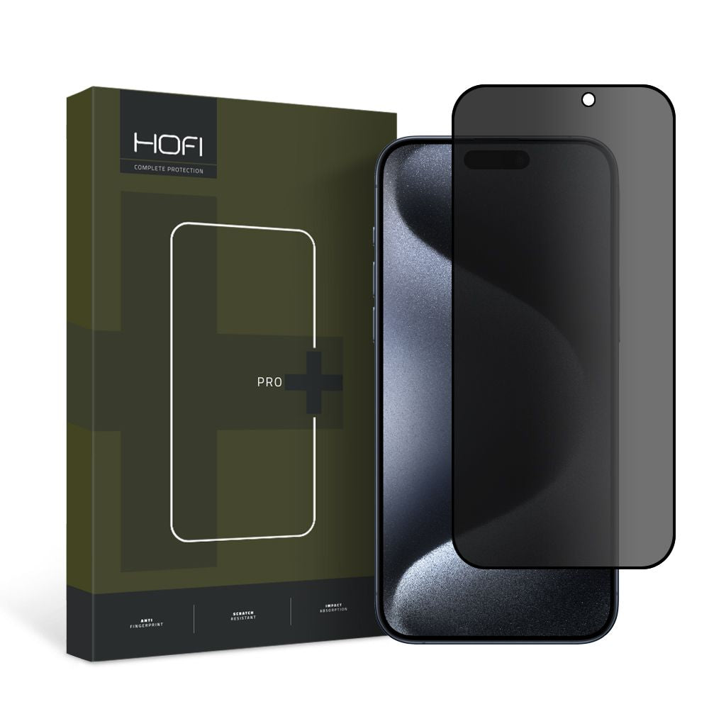 Folie Privacy sticla Hofi Anti Spy Pro+ iPhone 15 Pro Privacy