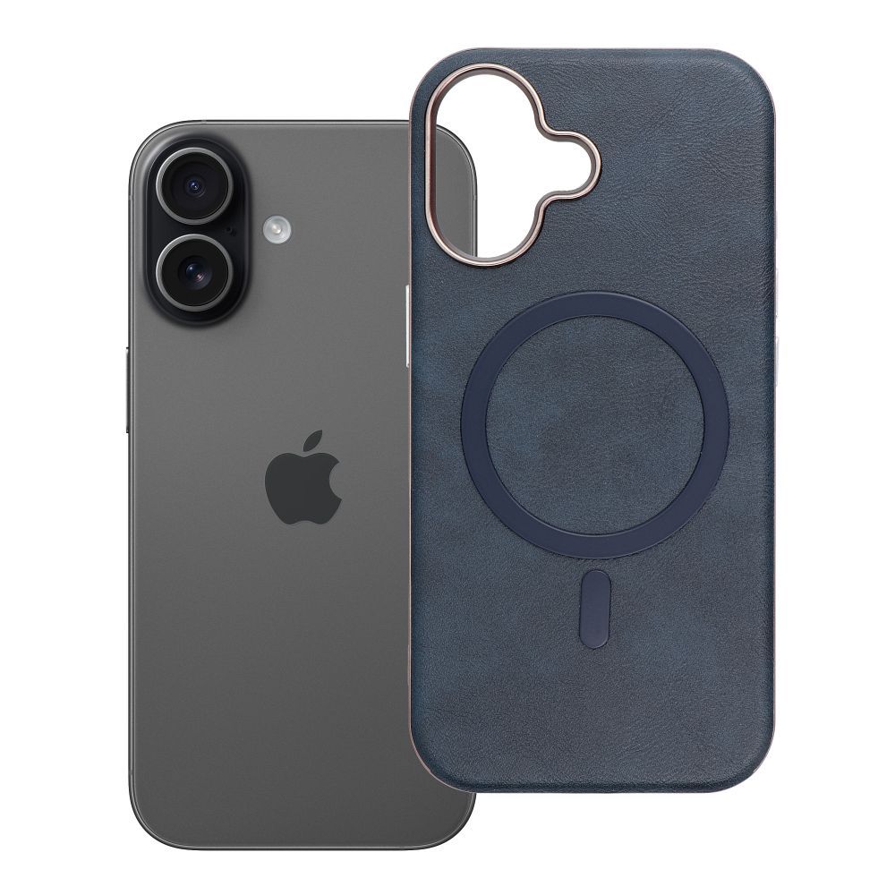 Husa Gentleman Mag pentru iPhone 17 Compatible cu Magsafe Bleumarin