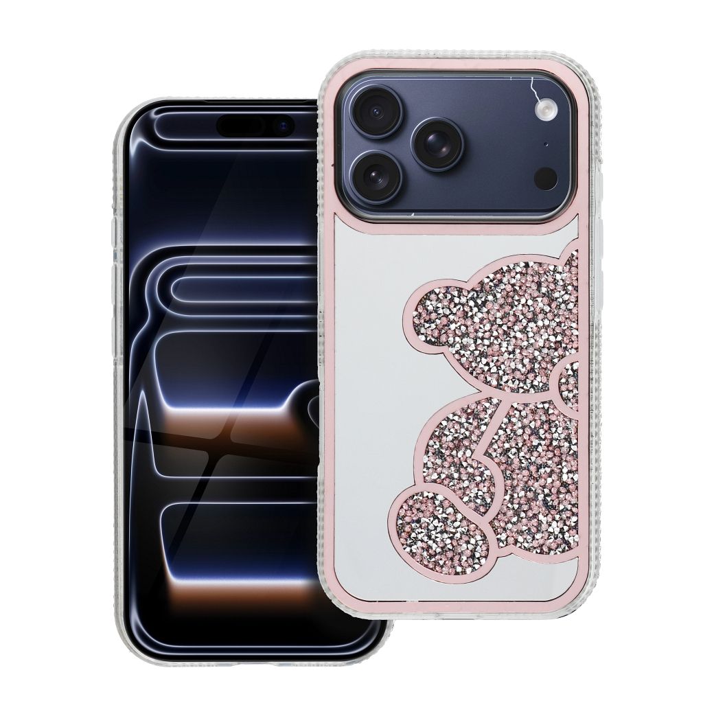 Husa Teddy Bear pentru iPhone 18 Pro / 17 Pro Roz