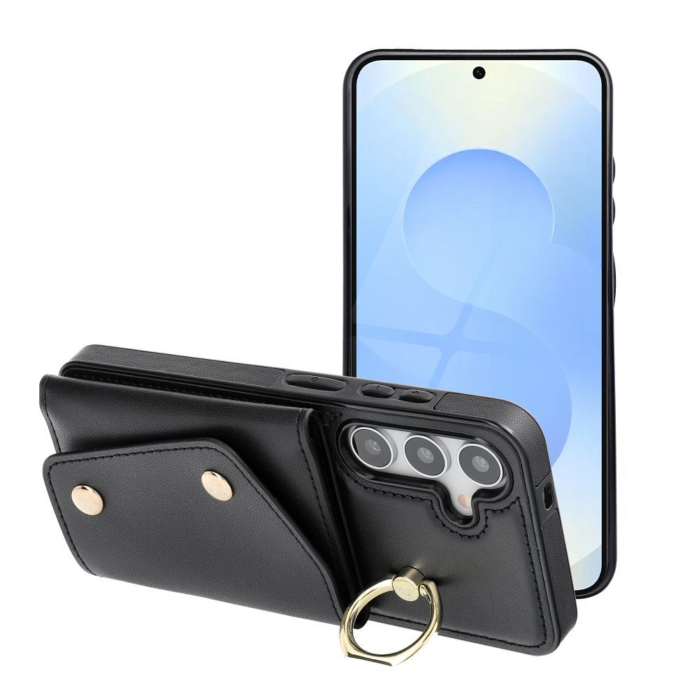 Husa Wonder pentru Samsung S25 Edge cu portofel Negru