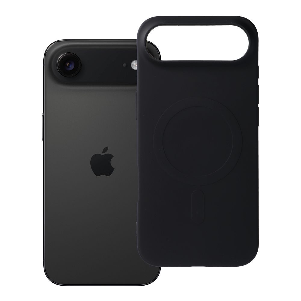 Husa Silicone Mag pentru iPhone 17 AIR Compatible cu Magsafe (Big Hole) Negru