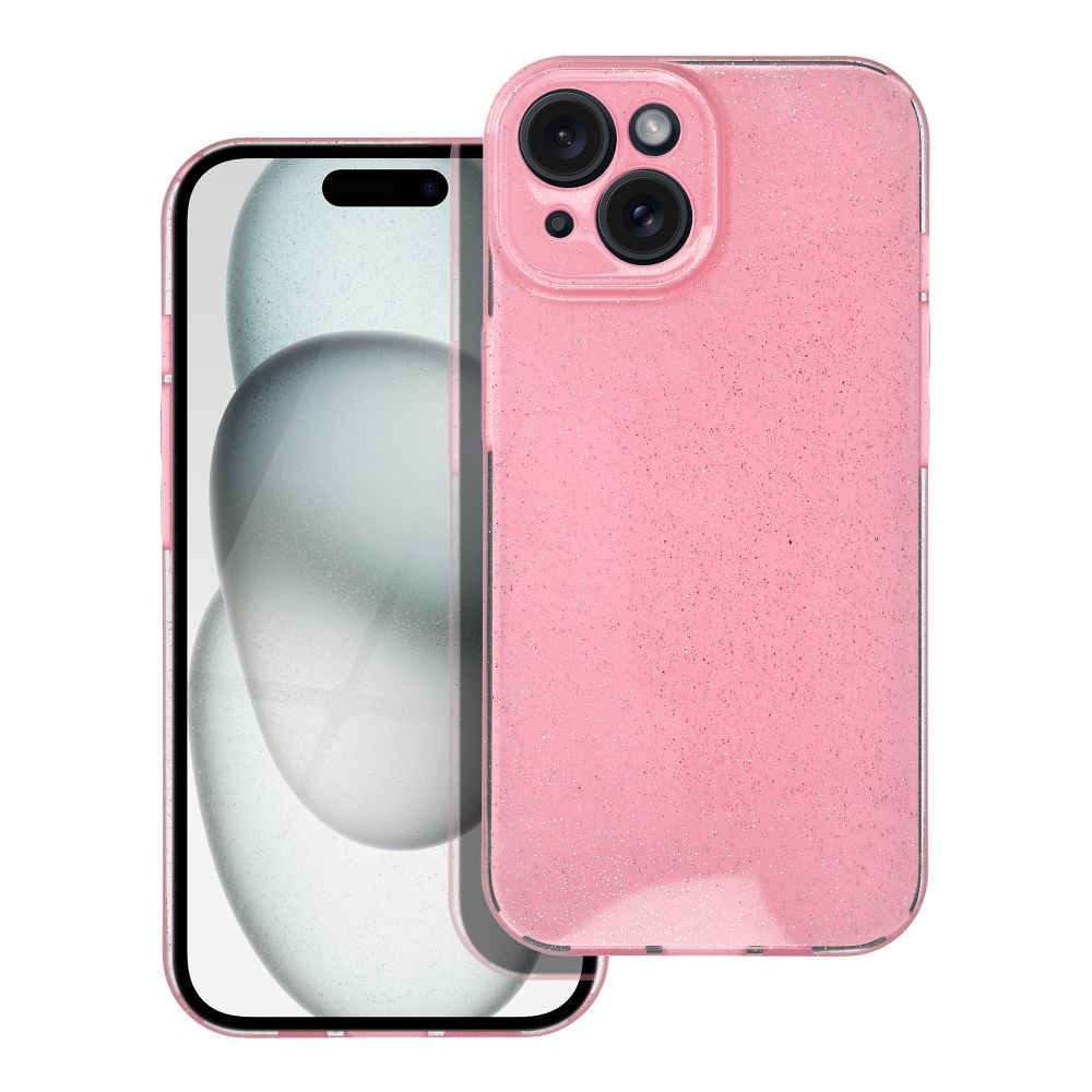 Husa Transparent 2 Mm Blink pentru iPhone 15 Roz