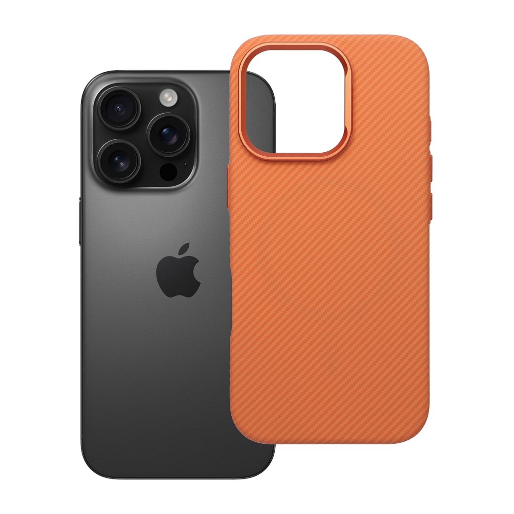 Husa K-look pentru iPhone 16 PRO Compatible cu Magsafe Portocaliu