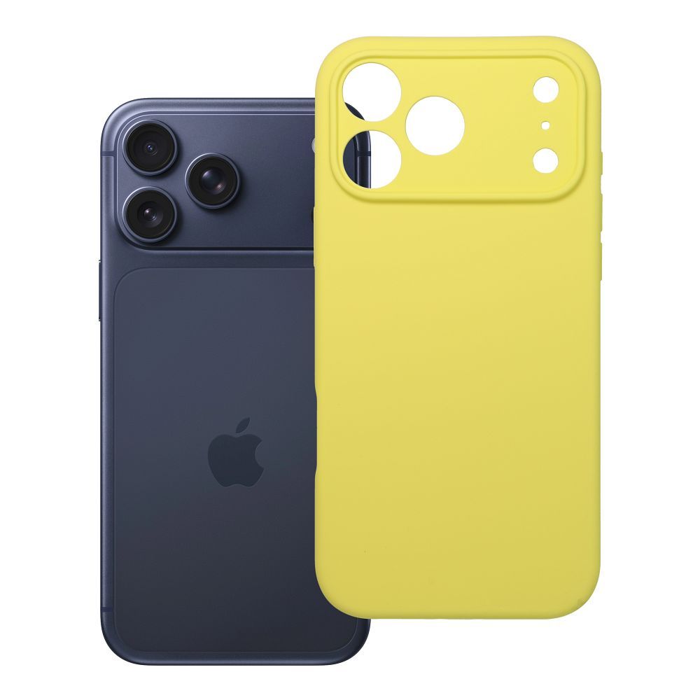 Husa pentru iPhone 17 Pro Max / 18 Pro Max (Low Camera Edge) Silicone 2mm Protection) Galben