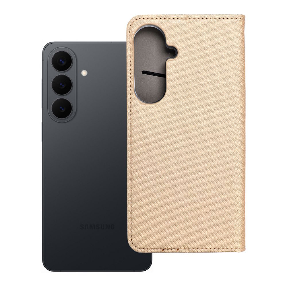 Husa Smart Book pentru Samsung S26 Plus Auriu