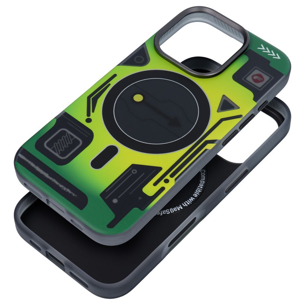 Husa Forcell pentru iPhone 16 PRO F-protect Levels Dual Layer 4D Technology Compatible cu Military Drop-test Cyber Verde