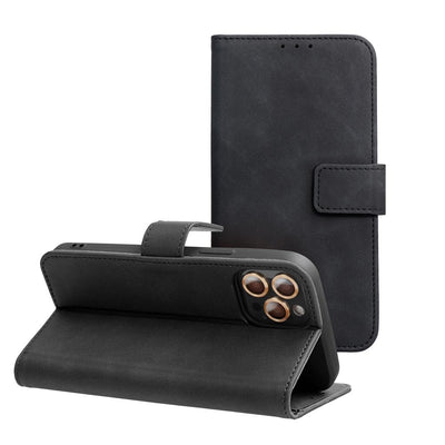Husa Tender Book Flip pentru Xiaomi Redmi Note 14 5G / 4G (Global - 163,25mm X 76,55mm X 8,16mm) Negru
