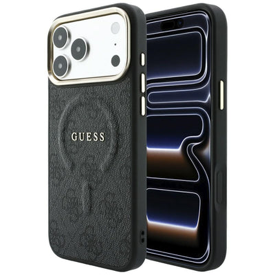 Husa Guess Embossed 4G Classic Magsafe pentru iPhone 18 Pro Max / 17 Pro Max Negru