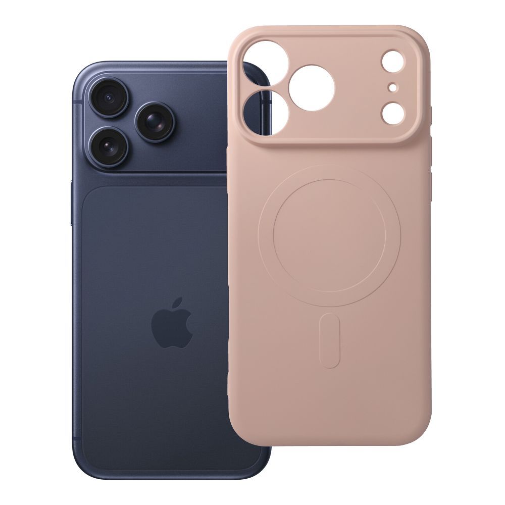 Husa Silicone Mag pentru iPhone 18 Pro Max / 17 Pro Max Compatible cu Magsafe (Camera Protection) Roz