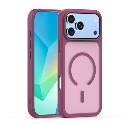 Husa Mag Matt pentru iPhone 17 Pro 6,3" / iPhone 18 Pro 6,3" Maroon Big Hole