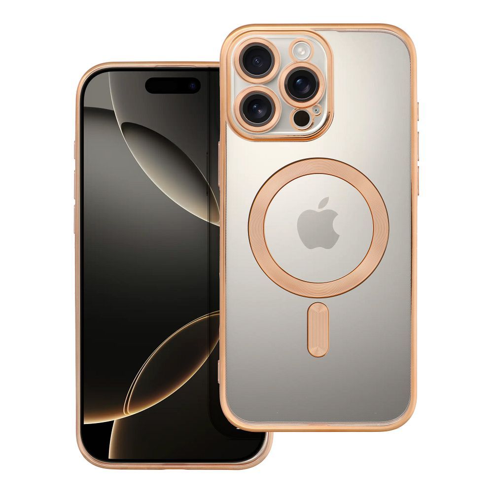 Husa Electro Mag pentru iPhone 16 PRO MAX Compatible cu Magsafe Auriu