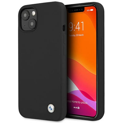 Husa BMW Silicone Signature pentru iPhone 13 Mini - Negru