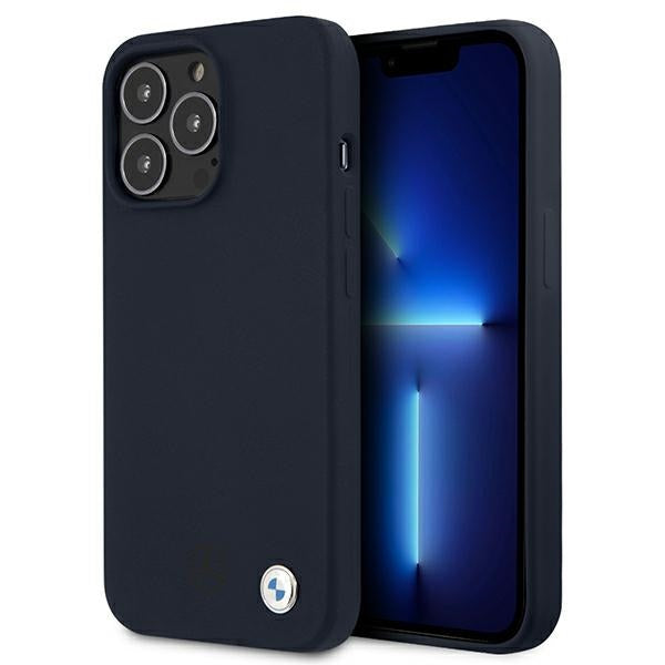 Husa BMW Silicone Signature pentru iPhone 13 Pro Max 6.7" - Bleumarin