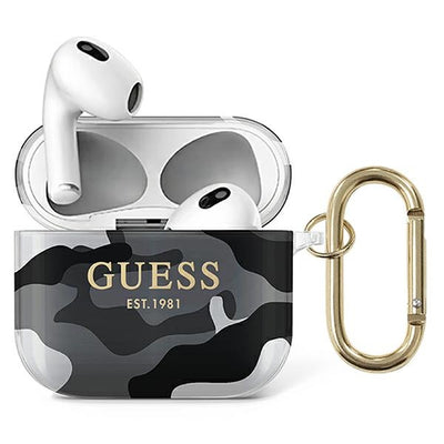 Husa Guess AirPods 3 Cover Negru/Negru Camo Collection