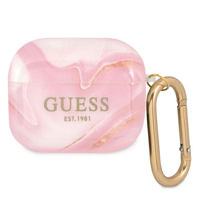 Husa Guess AirPods 3 Cover Roz/Roz Marble Collection