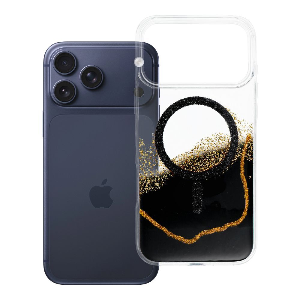 Husa Golden pentru iPhone 18 Pro Max / 17 Pro Max Compatible cu Magsafe Negru