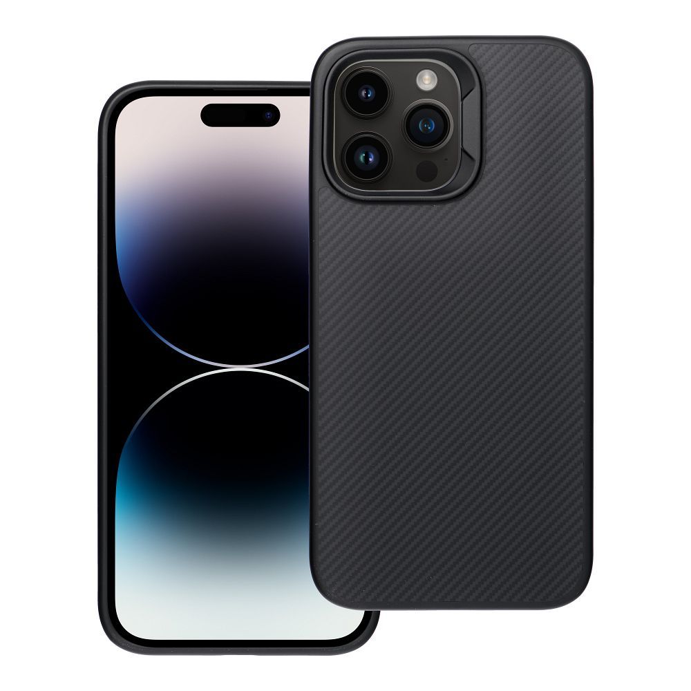 Husa Carbon Elite Mag pentru iPhone 14 PRO MAX Compatible cu Magsafe Negru