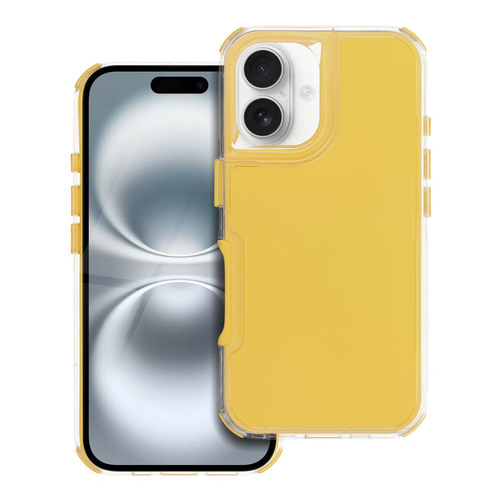 Husa Matrix pentru iPhone 16 Galben