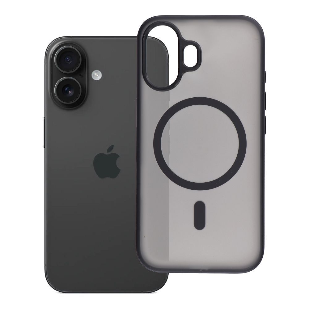 Husa Flexline Mag pentru iPhone 16 Compatible cu Magsafe Negru