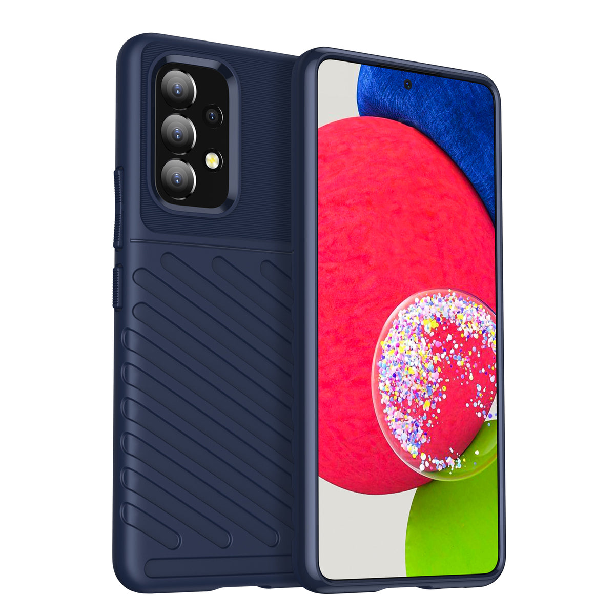 Husa Thunder Flexible Armored Cover pentru Samsung Galaxy A53 5G Albastru