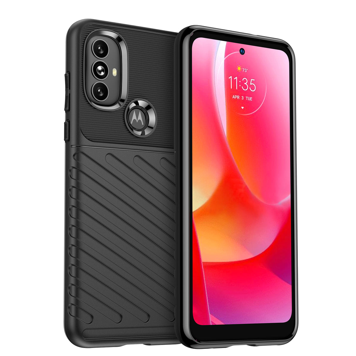 Husa Thunder Flexible Armored pentru Motorola Moto G Power 2022 Negru
