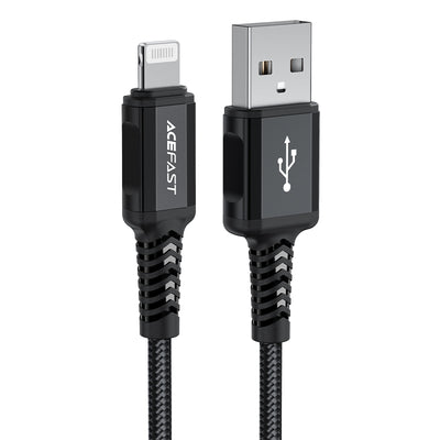 Cablu Acefast MFI USB - Lightning 1.8m, 2.4A Negru (C4-02 A Negru)