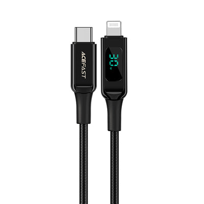 Cablu Acefast MFI USB Type C - Lightning 1.2m, 30W, 3A Negru (C6-01 Negru)