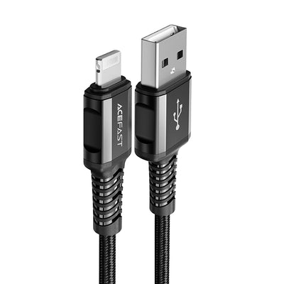 Cablu Acefast MFI USB - Lightning 1.2m, 2.4A Negru (C1-02 Negru)