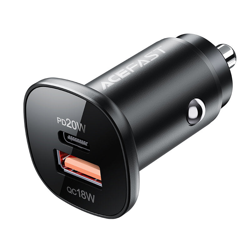 Incarcator auto Acefast 38W USB Type C / USB, PPS, Power Delivery, Quick Charge 3.0, AFC, FCP Negru (B1 Negru)
