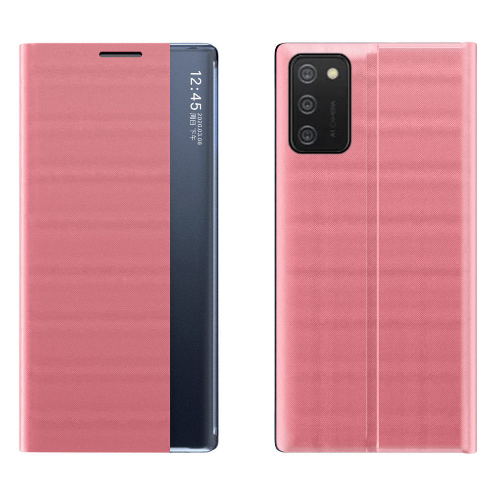 Husa New Sleep Cover cu A Stand Function pentru Samsung Galaxy A03s (166.5) Roz