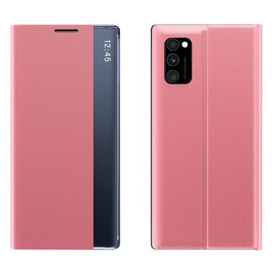 Husa New Sleep Cover cu A Flap Function Of The Stand pentru Poco M4 Pro 5G Roz