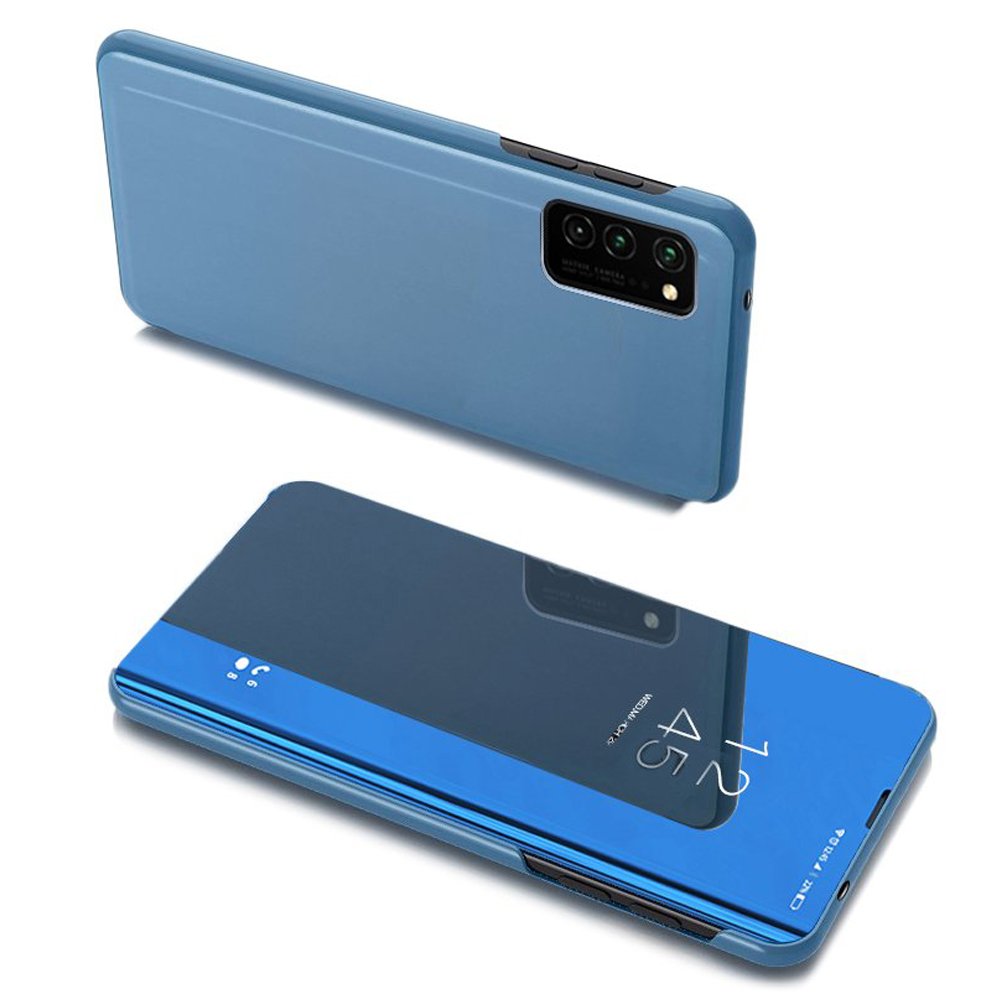 Husa Transparent View Flip Cover pentru Samsung Galaxy A03s (166.5) Albastru